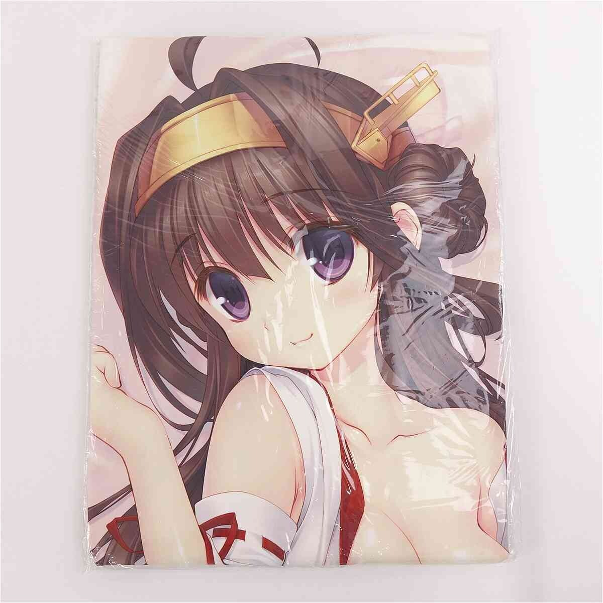 Anime-style girl with brown hair and purple eyes, wearing a yellow headband and white outfit, looking toward the viewer.